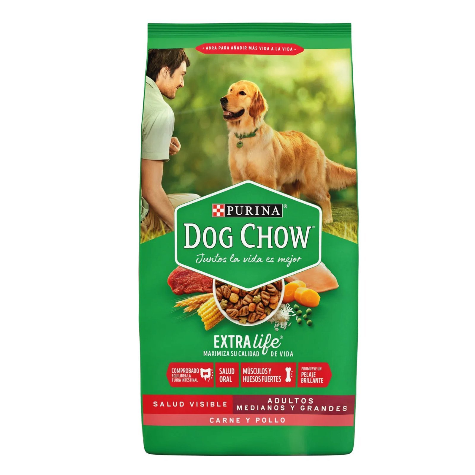 ALIMENTO PERRO DOG CHOW ADULTO RAZA MEDIANA GRANDE 18 KG