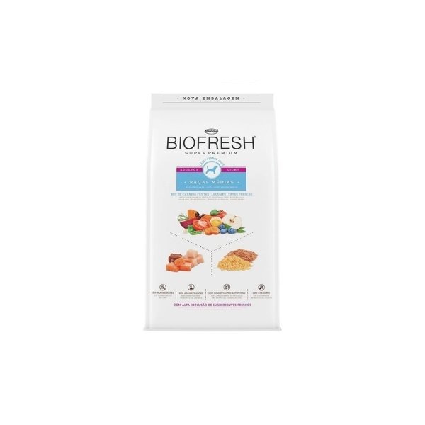 ALIMENTO BIOFRESH SUPERPREMIUM LIGHT RAZA MEDIANA 3 KG
