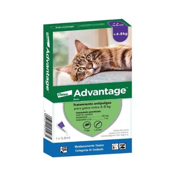 ANTIPARASITARIO ADVANTAGE 4 A 8 KG GATOS PIPETA BAYER