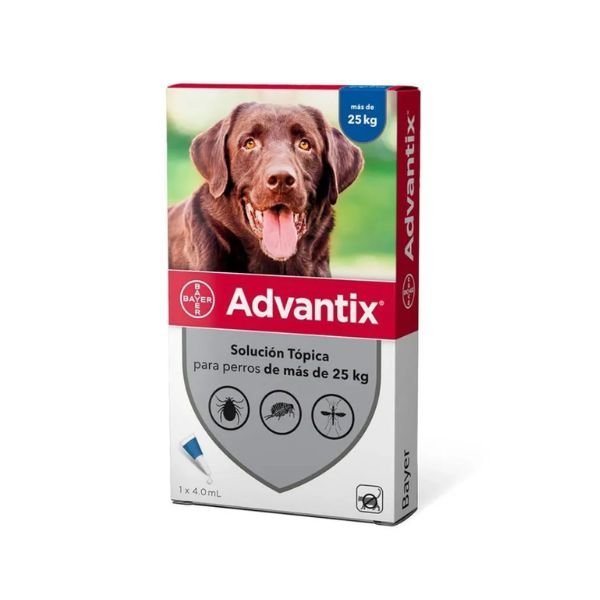 ANTIPARASITARIO EXTERNO ADVANTIX PIPETA 4 ML CANINO 25 KG A 40 KG