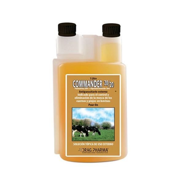 ANTIPARASITARIO EXTERNO COMMANDER 1 LITRO CONTROL MOSCA DEL CUERNO