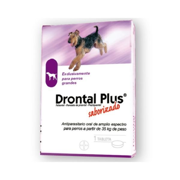 ANTIPARASITARIO INTERNO DRONTAL PLUS CLINICO 1 COMPRIMIDO 35 KG SABORIZADO (PERRO)