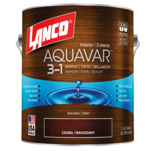 BARNIZ AQUAVAR CAOBA 1/4GALÓN LANCO