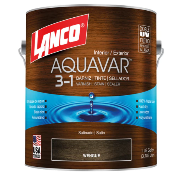 BARNIZ AQUAVAR WENGUE 1/4GALÓN LANCO