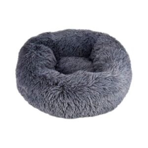CAMA REDONDA DE FELPA ANTIESTRÉS PELUDA PARA MASCOTA 60X60 CM
