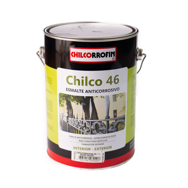 PINTURA ANTICORROSIVA CHILCORROFIN CHILCO 46 VERDE REJA GALÓN SATINADO PARA ACERO