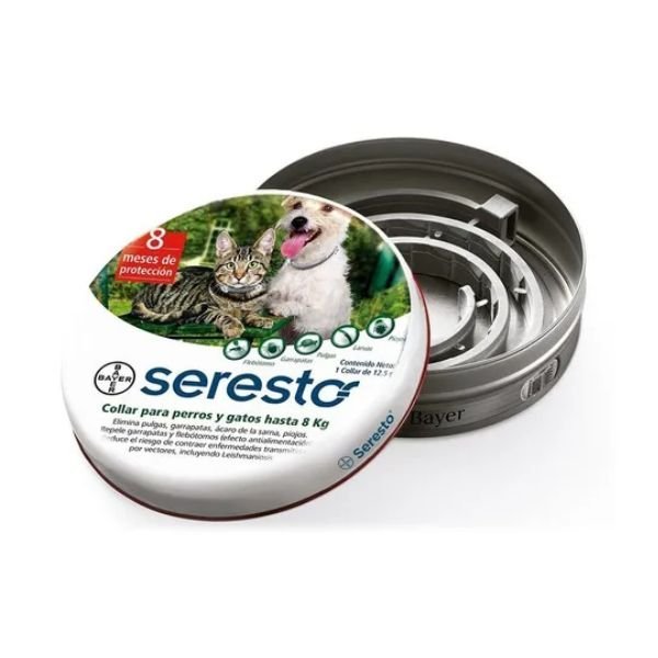 COLLAR ANTIPULGAS SERESTO MENOR A 8 KG (PERRO/GATO)