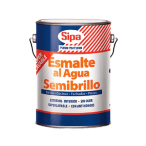 ESMALTE AL AGUA SIPA SEMIBRILLO BASE U GALÓN | ALTO PODER CUBRITIVO
