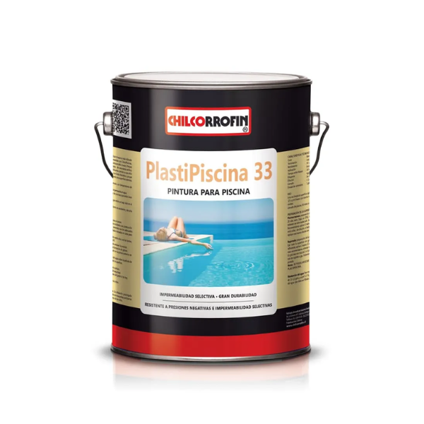 PINTURA PARA PISCINA PLASTIPISCINA 33 TN B/AGUA GRIS ACERO CHILCORROFIN
