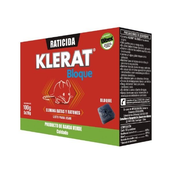 RATICIDA KLERAT BLOQUE 100 GR