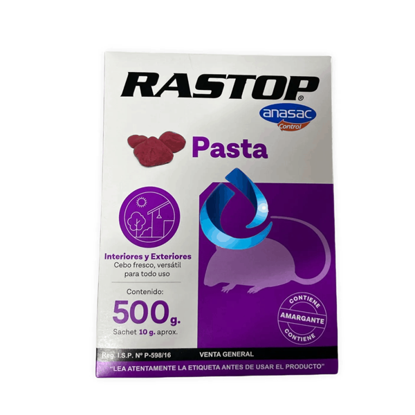 RATICIDA RASTOP PASTA 500 GRS