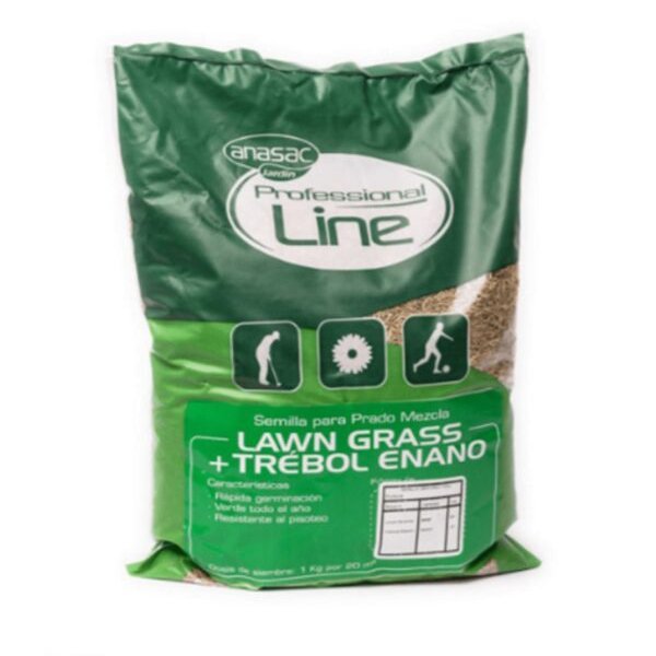 SEMILLA LAWN GRASS CON TREBOL JARDIN 1KG
